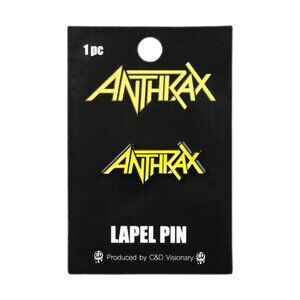Anthrax Enamel Lapel Pin - 80s 90s Punk Metal Rock Music Band Apparel Gift NWT